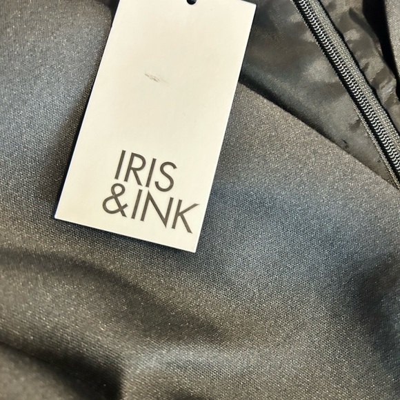 Black Asymmetrical Neckline Sheath Dress iris & ink - Picture 8 of 8